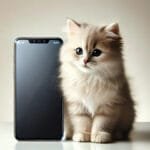 Cat with a smartphone