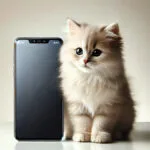 Cat with a smartphone